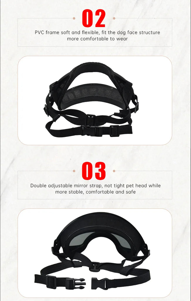 Color changing pet glasses, dog goggles, size dog sunglasses, snow glasses, UV resistant dog sunglasses