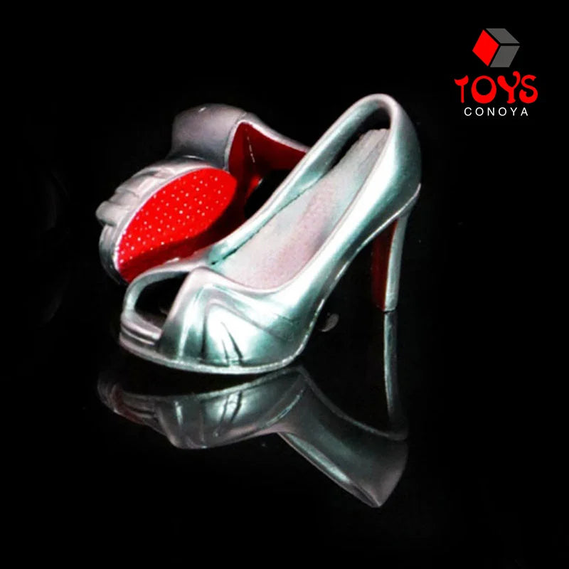 1/6 Scale Female Fishbill High Heels Shoes Model Fit 3.3cm Length Feet Soldier 12" Action Figure Body