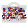 USA Independence Day Bracelet American Flag Theme Jewelry for Men Women Celebratory Wristband Fashion Accessory