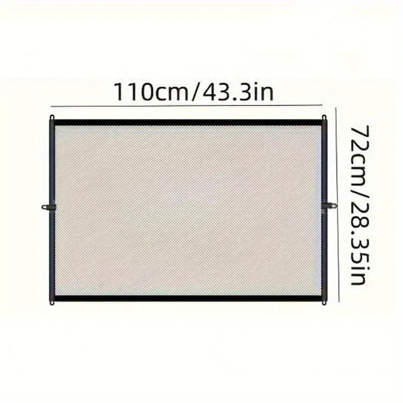 Portable pet safety door: Durable nylon barrier suitable for stairs and balconies - no drilling required pet gate