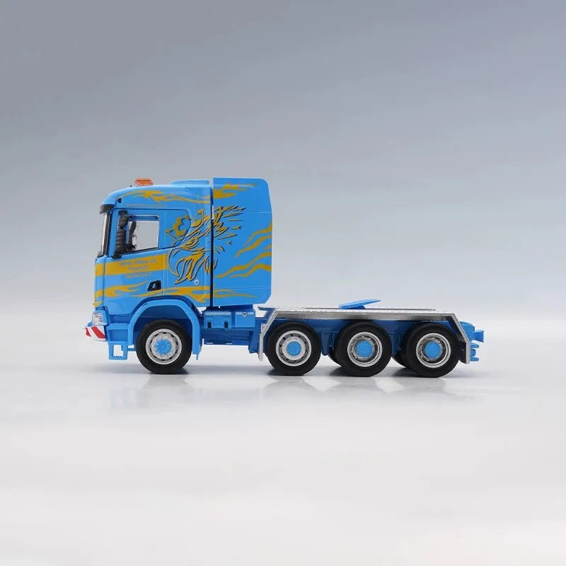 In Stock Masdi 1:64 Scania R650 Transport Vehicle Flatbed Trailer Alloy Miniature Diecast Model Trailer Car Model Custom Toys