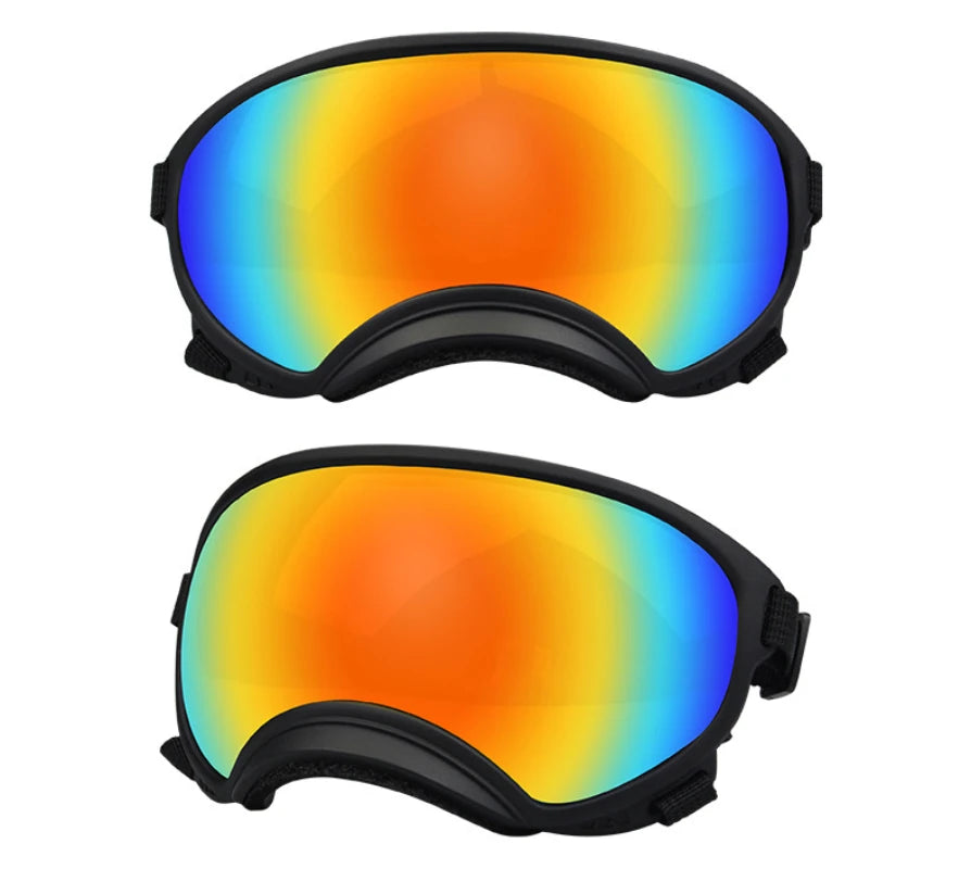ATUBAN Dog Goggles Anti UV Strong Impact Resistance Adjustable Elastic Puppy Large Breed Dog Goggles Breathable Pet Sunglasses