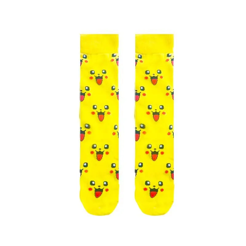 New 1 pair of Bandai cartoon men's and women's socks cartoon personality skateboard socks anime mid tube cotton neutral socks