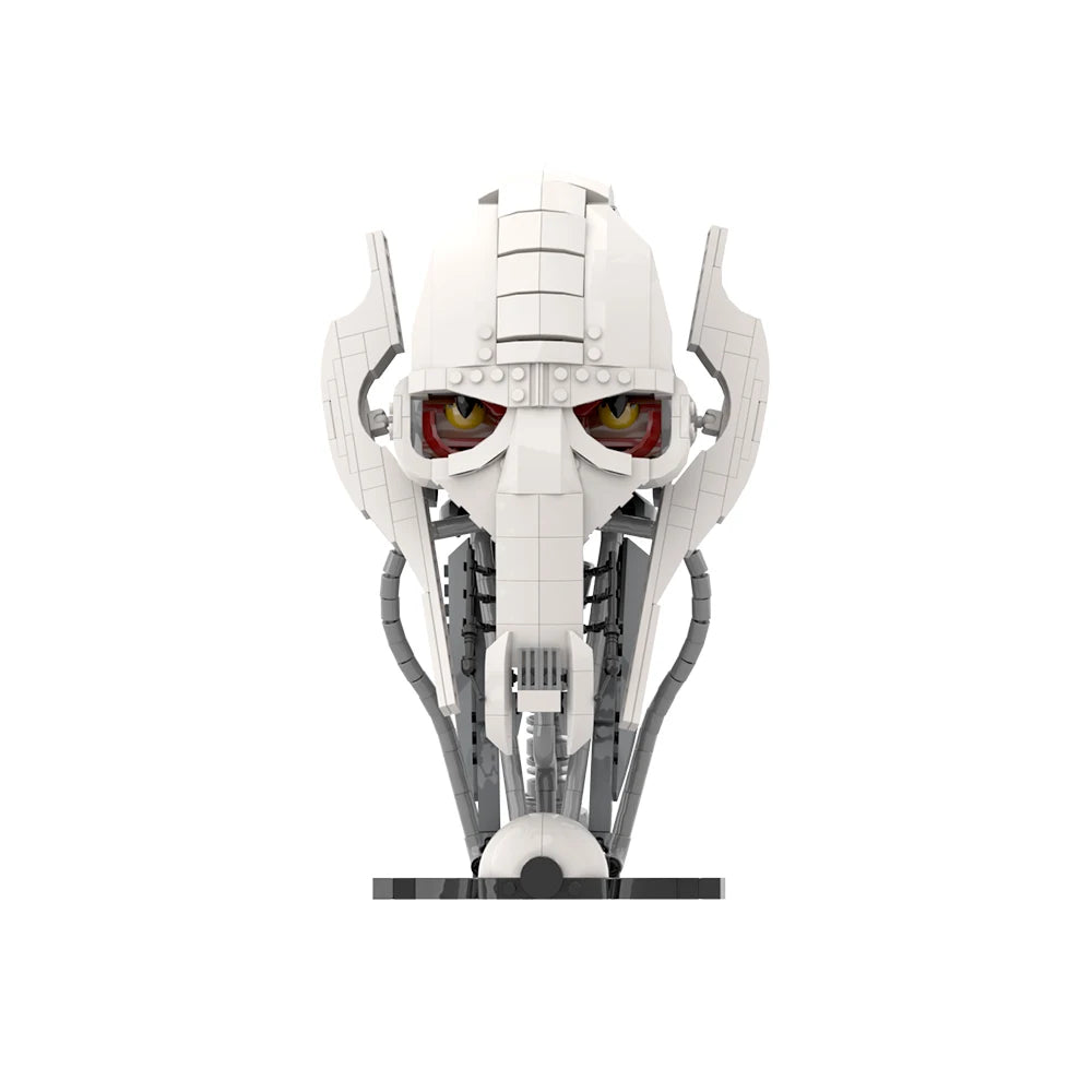 Gobricks MOC Space War General Grievous Helmet Building Blocks Model Battle Helmet Collection Bricks Assembly Toys Kids DIY Gift