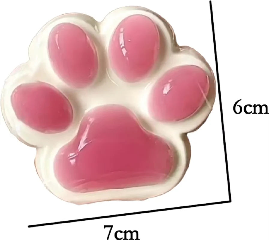 New Mini Kawaii Plush Cat Paw Mochi Taba Squishy Silicone Cute Pink Cat Foot Small Cat Paw Fidget Toy