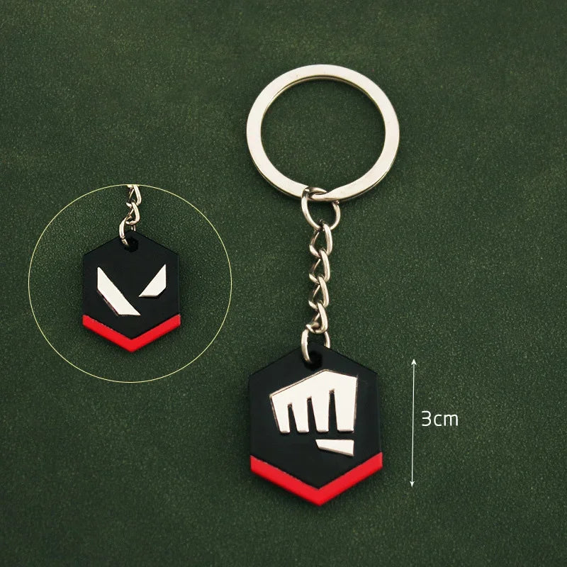 Valorant Game Merch VANDAL 3cm Mini Metal Keychain Ornament Collection Pendent Ornament Decorative Gift for Childrens Toys