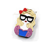 35mm Cute Pear Brooch (Safty Pin) Laser cut Acrylic Jewelry For Baby Girl Gift
