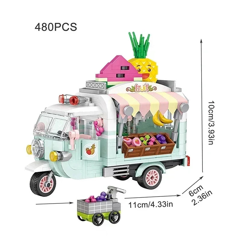 TOYLINX Street & City View Model Building Block Toys - Children's Construction Toys, Mini Creative Home Decorations