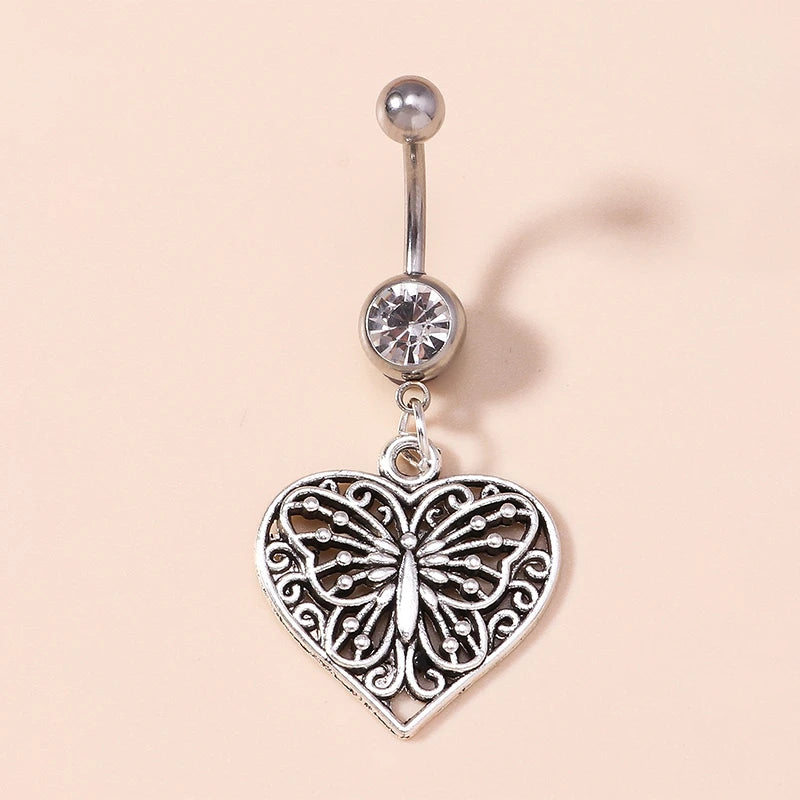 Fashion Fruit Cherry Belly Button Rings Sexy Navel Rings Belly Piercing Body Jewelry for Women Girl Party Holiday Jewelry Gifts