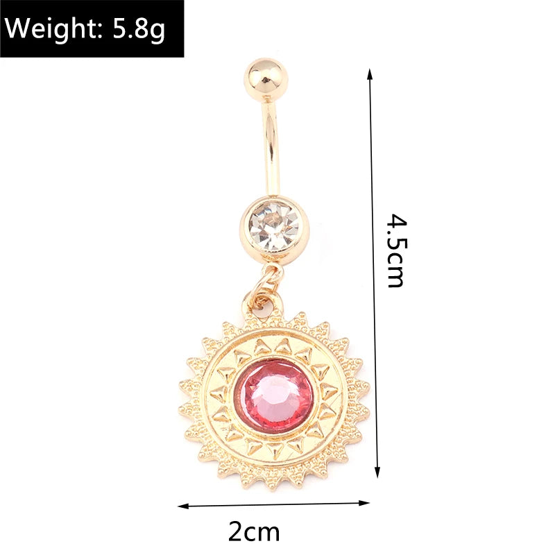 Fashion Fruit Cherry Belly Button Rings Sexy Navel Rings Belly Piercing Body Jewelry for Women Girl Party Holiday Jewelry Gifts