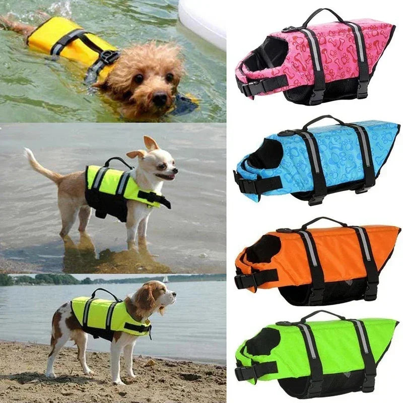 Dog Life Vest Jacket Reflective Summer Pet Clothes Puppy Swimwear Dog Life Jacket Safety Swimming Suit Dog Supplies