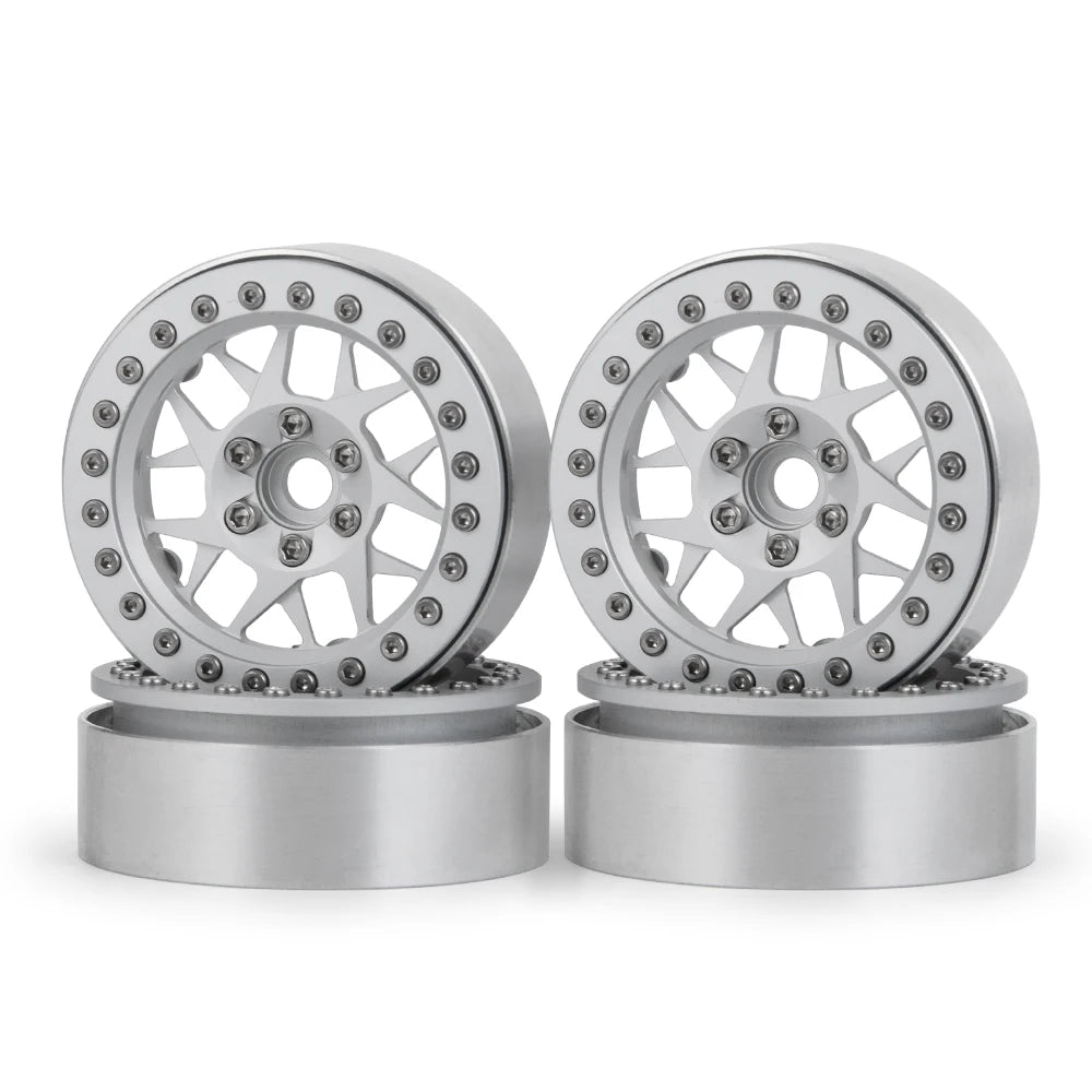 AXSPEED 4Pcs Metal 1.9"/2.2inch Beadlock Wheel Rims 25/35mm for Axial SCX10 Wraith TRX-4 D90 1/10 RC Crawler Car Upgrade Parts