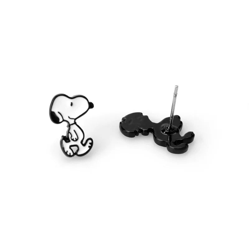 Cartoon Snoopy Women's Earrings Set Cartoon Cute Fashion Jewelry Earrings Hip Hop Creativity Funny Earrings Gifts