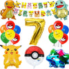 Pokemon Birthday Party Supplies Pikachu Party Decorations Foil Balloons Blowouts Tableware Plate Napkin Baby Shower Supplies Toy