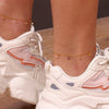 Blingbing Trendy 3mm 3A Zircon Cubic Zirconia Tennis Chain Anklets Leg Bracelets For Woman Stainless Steel Bracelet On the Leg