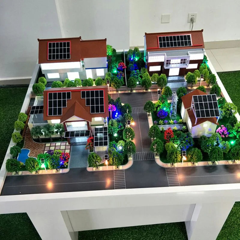 Scale 1:64 1:87 Simulation Solar Energy Model DIY Making Architecture Building Layout for Diorama Can't Generate Electricity 1Pc