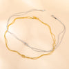 Skyrim Double Snake Chain Love Knot Necklace Women Stainless Steel Gold Color Minimalist Clavicle Chain Choker Jewelry Gift