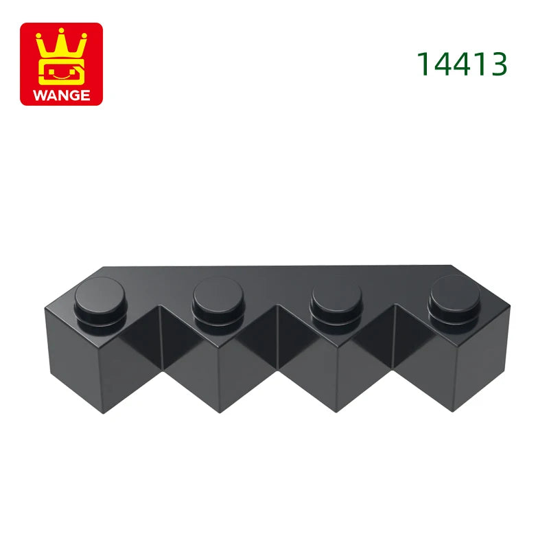 47Pcs/Lot 14413 4x4 Wedge Facet Building Blocks Moc House Accessories Compatible with Brick Construction Children Toys Gift Box
