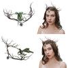 Unique Branch Headband with Pendant Christmas Headpiece Ethnic Forehead Jewelry for Women Prom Party