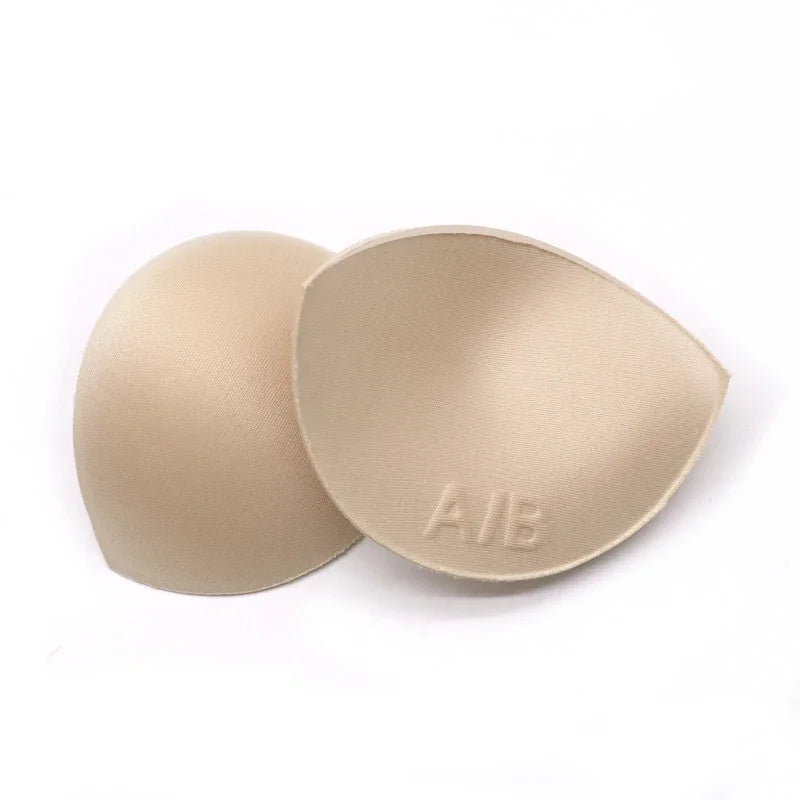 2 Pcs 1pair Thick Sponge Bra Pads Push Up Breast Enhancer Removeable Bra Padding Inserts Cups for Swimsuit Bikini Padding