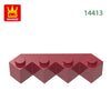 47Pcs/Lot 14413 4x4 Wedge Facet Building Blocks Moc House Accessories Compatible with Brick Construction Children Toys Gift Box