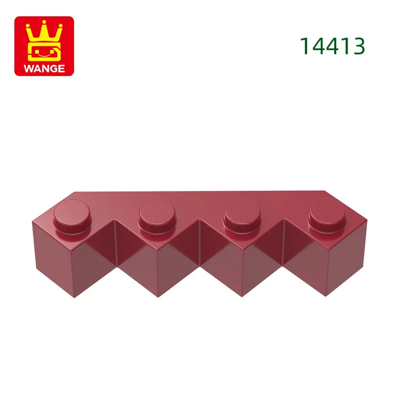 47Pcs/Lot 14413 4x4 Wedge Facet Building Blocks Moc House Accessories Compatible with Brick Construction Children Toys Gift Box