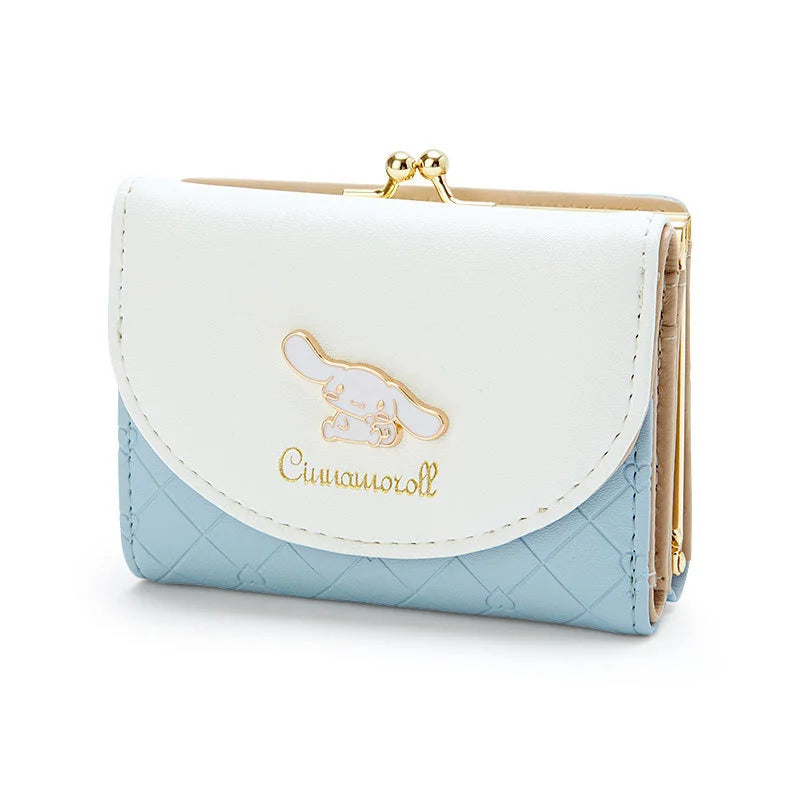 MINISO Kawaii Hello Kitty Wallet Keychains Sanrio Pochacco My Melody ACGN Cards Bag Kuromi Coin Anime Bag