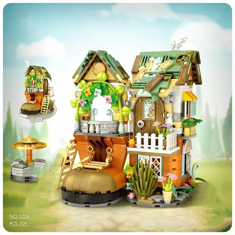 TOYLINX Street & City View Model Building Block Toys - Children's Construction Toys, Mini Creative Home Decorations