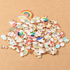 10pcs/Lot Random Mix Animal Charms Enamel Heart Flower Pendants for Jewelry Making DIY Earrings Necklace Craft Supplies