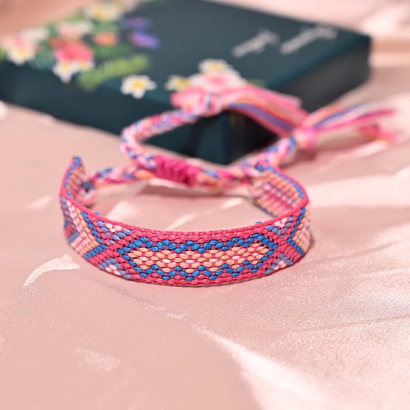 12 Colors Bohemia Friendship Tassel Bracelet for Women Fashion Cotton Rope Weaveing Summer Beach Boho Girl Bracelets
