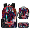 3pcs/set Spider Man Students Backpack Pencil Case Messenger Bag Wear-resistant Lightening Breathable Waterproof Schoolbag