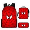 3pcs/set Spider Man Students Backpack Pencil Case Messenger Bag Wear-resistant Lightening Breathable Waterproof Schoolbag