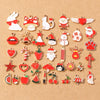 10pcs/Lot Random Mix Animal Charms Enamel Heart Flower Pendants for Jewelry Making DIY Earrings Necklace Craft Supplies