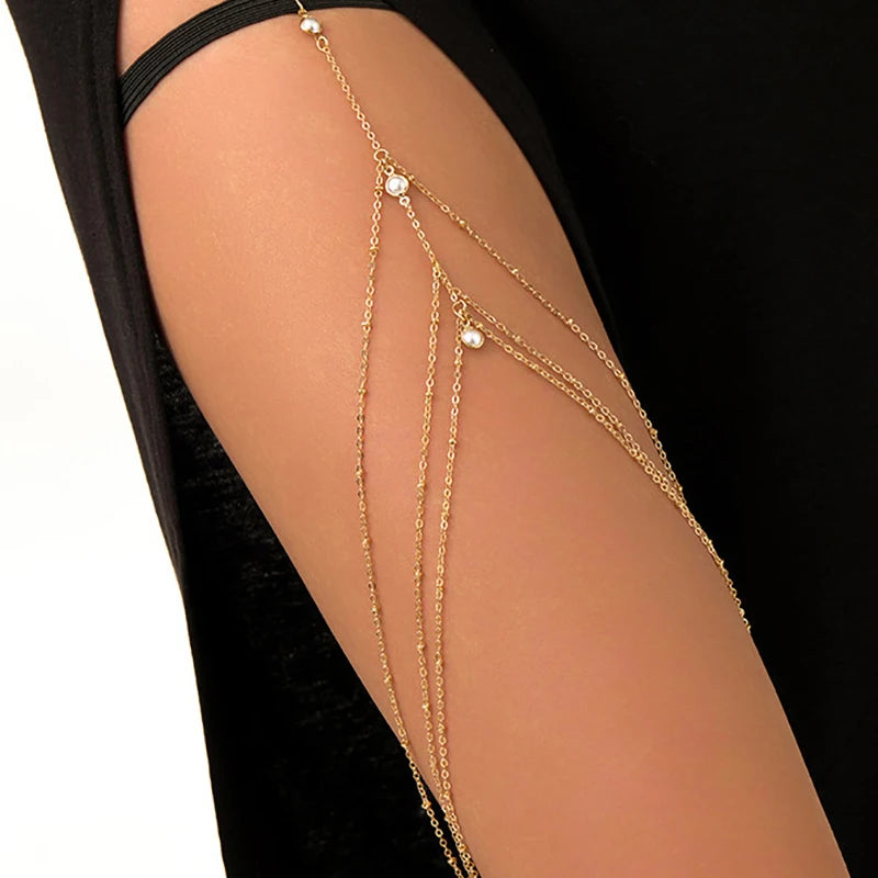 Trendy Boho Thigh Body Chain – Women’s Festival & Party Leg Jewelry