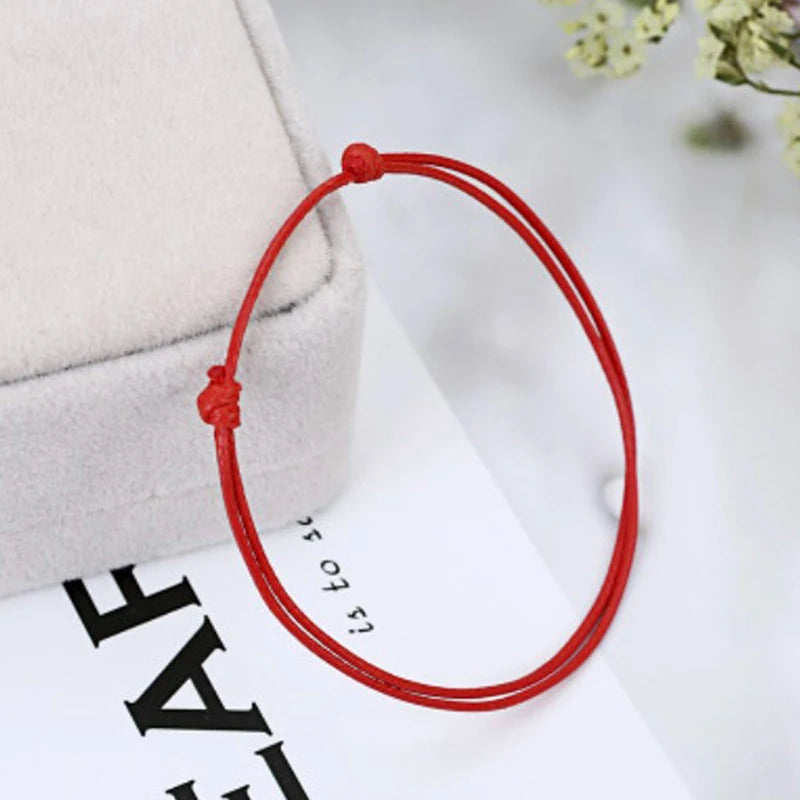 Rope Anklet for Men & Women – Adjustable Black & Red Summer Barefoot Bracelet Jewelry