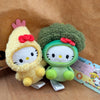 Kawaii Sanrio Hello Kitty Cos Broccoli Doll Anime Kids Toys Dopamine Creative Girls Backpack Pendant Student Car Doll Keychain