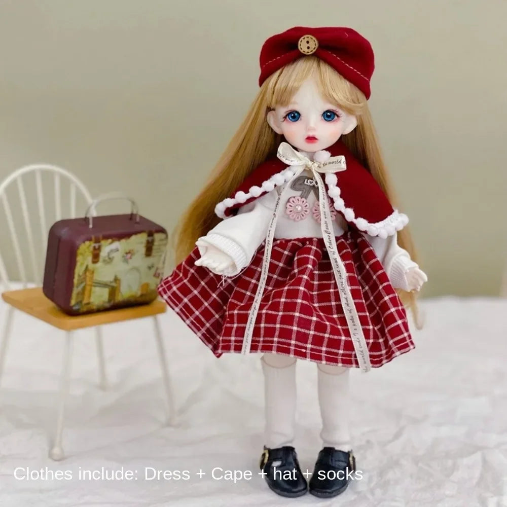 New Elegant 30cm Doll Clothes Pretty Casual Doll Dress Cute 1/6 BJD Doll Outfit Set