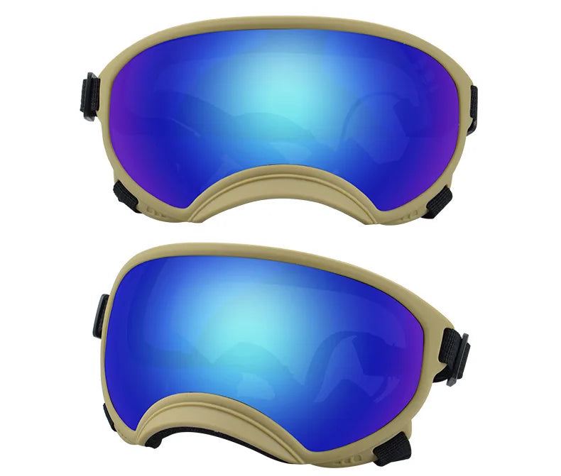 ATUBAN Dog Goggles Anti UV Strong Impact Resistance Adjustable Elastic Puppy Large Breed Dog Goggles Breathable Pet Sunglasses