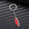 Enamel Geometric Fruit Watermelon Keychain Cute Summer Fruit Simulation Watermelon Pendant Keyring Bag Car Accessories Jewelry