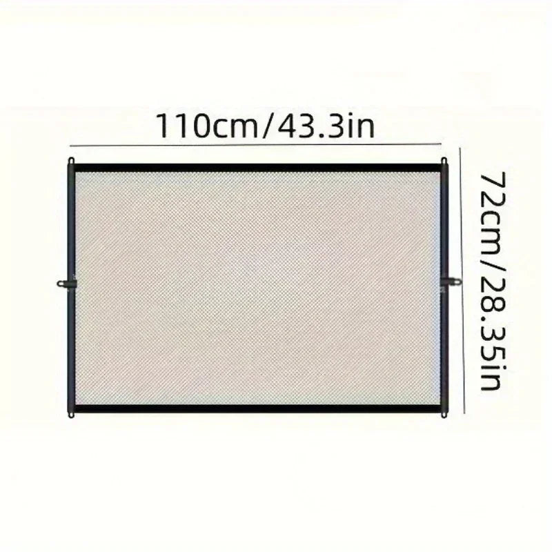 Portable pet safety door: Durable nylon barrier suitable for stairs and balconies - no drilling required pet gate