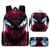 3pcs/set Spider Man Students Backpack Pencil Case Messenger Bag Wear-resistant Lightening Breathable Waterproof Schoolbag