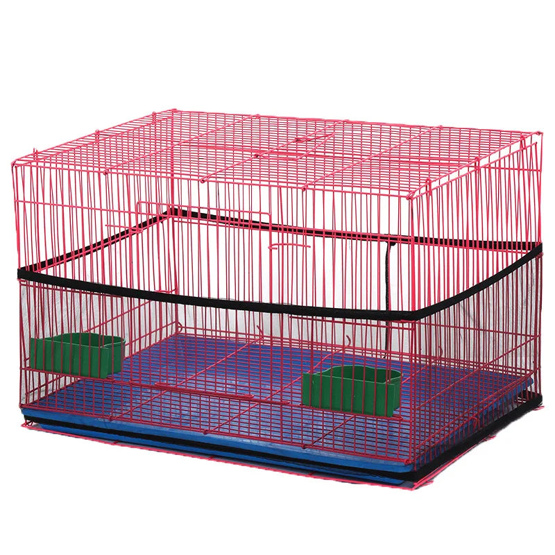 Mesh Bird Cage Cover Shell Skirt Net Easy Cleaning Catcher Guard Bird Cage Stretchy Mesh Parrot Bird Cage Net Jaula Para Pajaros