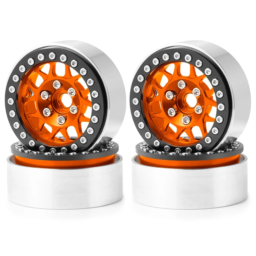 AXSPEED 4Pcs Metal 1.9"/2.2inch Beadlock Wheel Rims 25/35mm for Axial SCX10 Wraith TRX-4 D90 1/10 RC Crawler Car Upgrade Parts