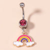 Fashion Fruit Cherry Belly Button Rings Sexy Navel Rings Belly Piercing Body Jewelry for Women Girl Party Holiday Jewelry Gifts
