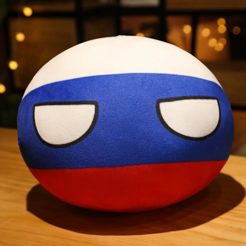 20-40cm Stuffed Polandball Pillow Countryball Japan United Nation Ukraine Switzerland Germany Italy Plush Toy Kawaii Kid's Gifts