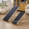 ‌Adjustable Wooden Pet Stairs & Ramp - Foldable Dog Steps for Indoor Cats, Portable Climbing Frame with Anti-Slip Surface