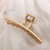 Gold Hollow Geometric Hair Claw – Metal Hairpin & Clip for Women