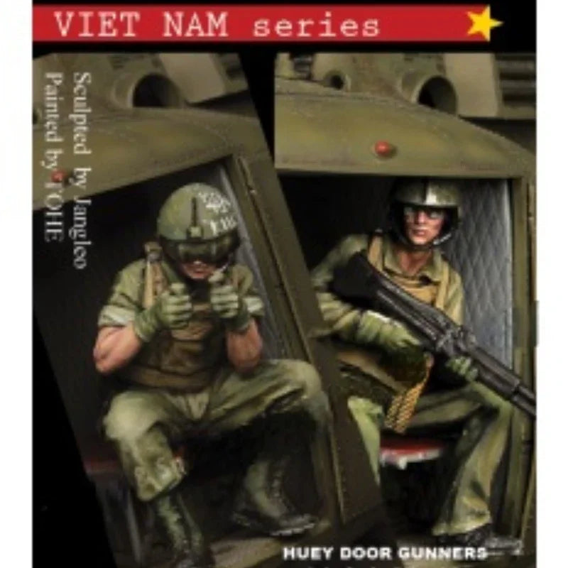 1/35 Resin Figure Assembly Model Kit Vietnam War US Army Helicopter Crew 2 Soldiers Unassembled Unpainted Free Shipping Toys