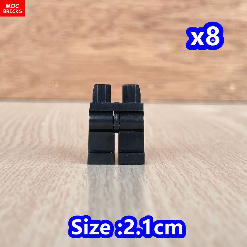 8pcs/lot MOC Bricks Blank Pants legs Body Wear Figure Accessory Assembled Building Blocks Toy Kids Plastic Dolls