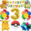 Pokemon Birthday Party Supplies Pikachu Party Decorations Foil Balloons Blowouts Tableware Plate Napkin Baby Shower Supplies Toy